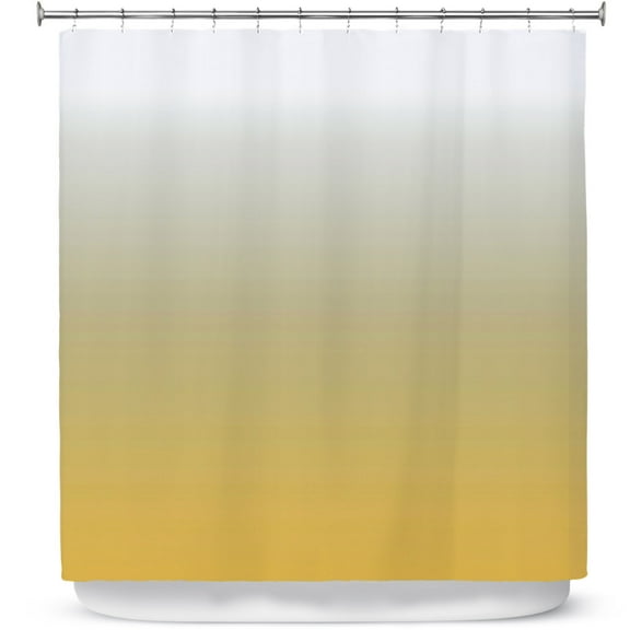 Shower Curtains 70" x 73" from DiaNoche Designs by Susie Kunzelman - Ombre Spicy Mustard