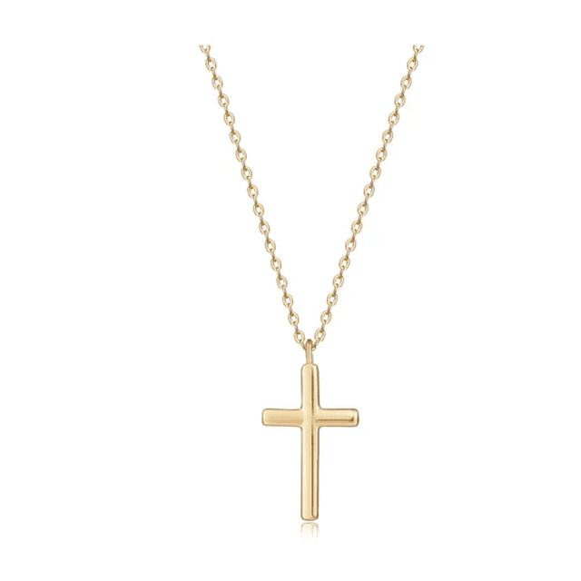 Collar Xtellar Cruz Mujer Dije Cadena Oro 18k