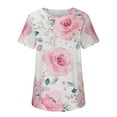 thumbnail image 5 of GaThRRgYP Spring Tops for Women,Plus Size Tunic Tops for Women Clothes,Women's Summer Round-Neck Printed T-Shirts Casual Short Sleeve Blouse Tops, 5 of 6