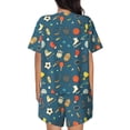 thumbnail image 3 of Lsque Sports Ball Women's Short-Sleeved Pajama Set - 2 Piece Soft and Lightweight Sleepwear Set-Large, 3 of 9