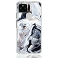 thumbnail image 4 of Google Pixel 5 Case, Rosebono Bling Glitter Sparkle Black and White Marble Graphic Fashion Cute Colorful Skin Cover Shockproof Case for Google Pixel 5, 4 of 5