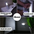 thumbnail image 5 of Westek Emergency Light, 2 Pack - Multi-Function LED Rechargeable Flashlight, Power Failure Light and Night Light - Must-Have Power Outage Lights, Ideal for Storms, Blackouts - NL-PWFL AmerTac, 5 of 9
