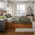 thumbnail image 3 of Mission King Wood Platform Bed with Footboard & Storage Drawers in Light Toffee, 3 of 29