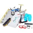 thumbnail image 1 of Skate Park Kit, Ramp Parts for Finger Skateboard Fingerboard Ramp Skate Park Kit Part Training Props with Mini Finger Skateboard Finger Bike Accessories, 1 of 8