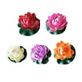 thumbnail image 3 of 10cm Artificial Floating Foam Lotus Flower with Water Lily Pad, Lifelike Ornanment Perfect for Home Garden Pond Decoration Performance Stage Garden Home Party Decoration Prop, 3 of 8