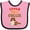 Pink and Black, variant on Inktastic Rough Collie Dog Boys or Girls Baby Bib