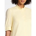 thumbnail image 2 of Time and Tru Women's Cotton Scalloped Edge Blouse with Short Sleeves, Sizes XS-XXXL, 2 of 6