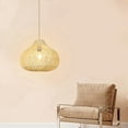 thumbnail image 3 of Lámpara colgante de ratán Gloria tejida para Cocina Dormitorio comedor color beige, 3 of 9