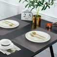thumbnail image 6 of Decozen Placemats Set of 8 for Dining Table Placemats, Rectangular PVC Vinyl, 18"x12" - Black Brown, 6 of 6