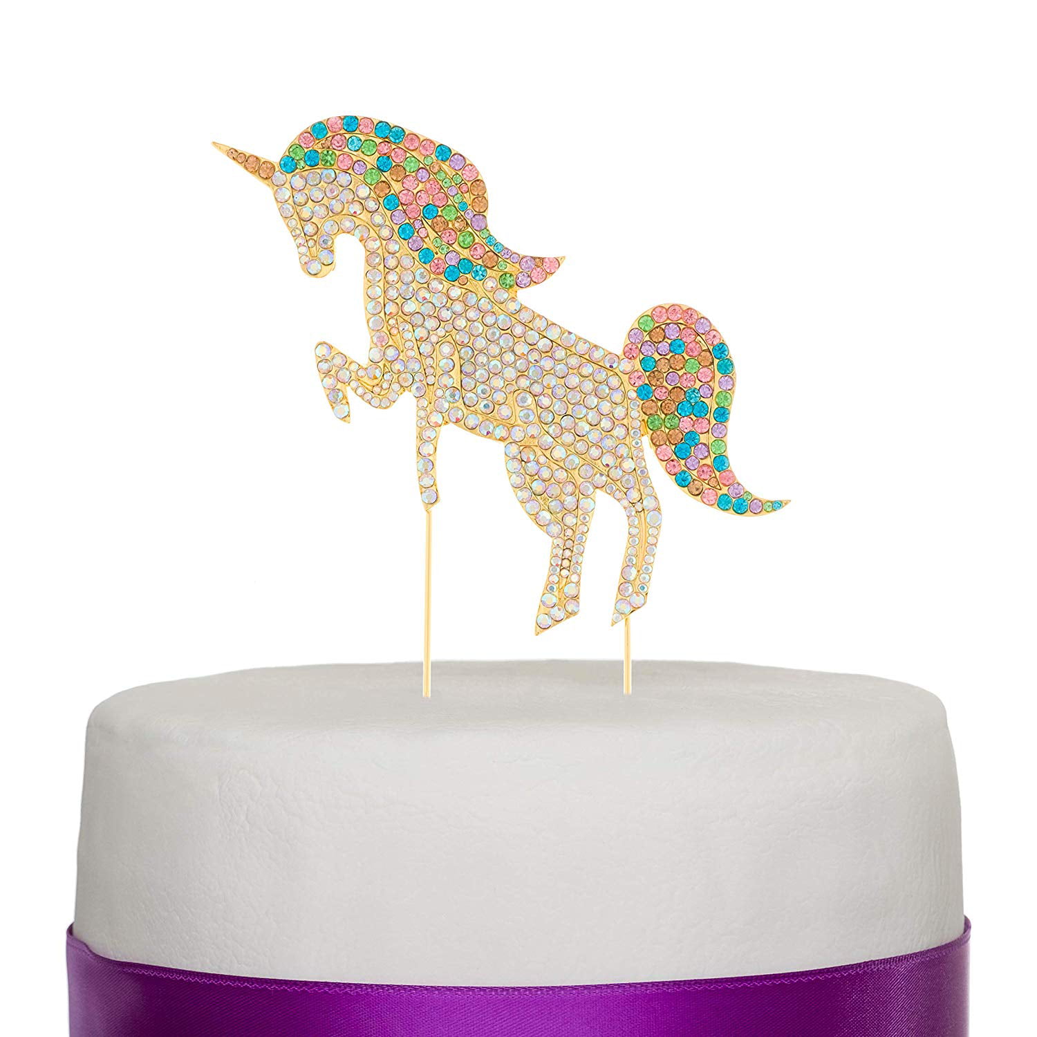 8" UNICORN MAGICAL MYSTICAL HORSE  SQUARE EDIBLE CAKE TOPPER  & CUPCAKE TOPPERS 