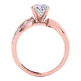 thumbnail image 4 of Aonejewelry 0.50 Ct. Ttw Halo Interwined Design Diamond Engagement Ring 14K Rose Gold, 4 of 4
