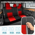 thumbnail image 5 of BDK PolyPro Car Seat Covers Full Set in Red on Black – Front and Rear Split Bench Seat Covers, Easy to Install, Accessories for Auto Trucks Van SUV, 5 of 11