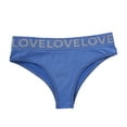 thumbnail image 2 of Sunvit-Panties Womens Low-Rise Bikini Briefs with LOVE Waistband - Nylon Spandex, Comfortable All-Day Wear, Blue Color, Size XL, 2 of 7