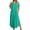 C-Green356, variant on DHFJKG Summer Dresses For Women Long Dress Short Sleeve V Neck Flowy A Line Solid Color Comfortable Curved Hem Tunic Beach Vacation Clothes Versatile Dresses