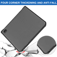 thumbnail image 4 of For Kobo Sage 8" E-Reader Released 2021, Soft TPU Matte Back Cover, Slim Smart Folio Cover with Magnetic Closure and Kickstand - Grey, 4 of 4