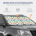 thumbnail image 4 of Vsdgher Colorful Dinosaur Print Car Windshield Sun Shade, Reflective Sunshade Window Sunshade Sun Visor Protector Fit for Cars,Trucks,SUVs-Small, 4 of 6
