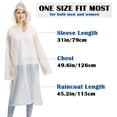 thumbnail image 3 of Portable Eva Raincoats For Adults, Reusable Rain Ponchos With Hoods And Sleeves Lightweight Raincoats, 2 Pack, 3 of 5