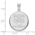 thumbnail image 2 of 10k White Gold Official Licensed Collegiate Valdosta State University (VSU) Large Disc Pendant, 2 of 4