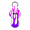 White/Purple/Pink, variant on Flamin' Hot Lip Balm Holder