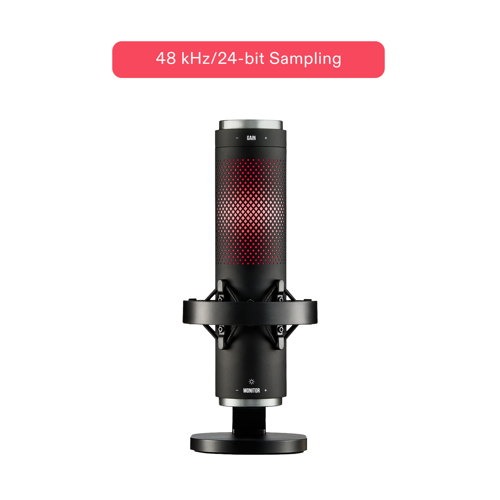 onn USB Tri-Pattern Gaming Microphone Black photo 4