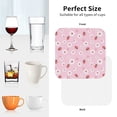 thumbnail image 6 of Rateoe Hand Drawn Strawberry Drawing Drink Coasters Set of 4 Leather Coasters Spill Protection for Table Desk,Durable and Non Slip Leather Coaster ,4 Inches Drink Mats-Square, 6 of 6