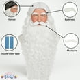 thumbnail image 6 of PMU Christmas Santa White Wig and Extra Long 28in Beard 1 Set for Men - Christmas Costume Accessories - Plays, Festivals, Props & Party Supplies - White, 6 of 10