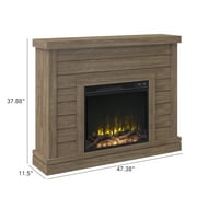Twin Star Home Shiplap Wall Mantel Electric Fireplace