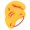 Yellow, variant on Set of 2 Hydrodynamic Swim Training Gear Flexible Silicone Hand Fins for Daily