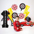 thumbnail image 4 of Juego de globos CHUN-YAN Race Car Checered Lightning Tire para primer cumpleaños, 4 of 7