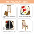 thumbnail image 4 of Pioneer Flower and Butterfly Seat Covers for Dining Room Chairs Set Of 4,Stretch Printed Washable Chair Seat Cover with Elastic Ties and Button,Removable Waterproof Couch Cushion Covers, 4 of 6