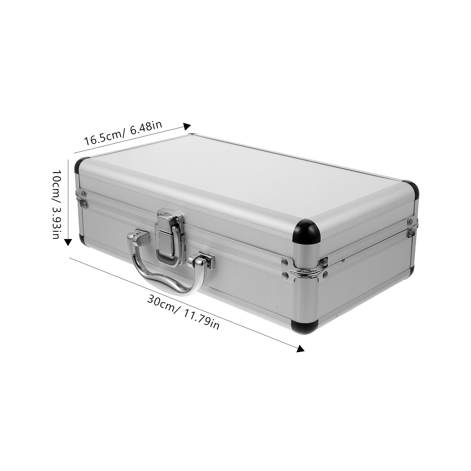 MRLESS 12-Inch Aluminum Locking Briefcase with Foam Interior - Portable Tool and Laptop Case for Men, White