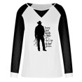 thumbnail image 4 of Pntutb Mujer Moda Cuello Redondo Cómodo Estampado Suelto Camiseta Manga Larga Blusa Casual tops Encaje Pntutb Pntutb-1321, 4 of 4