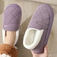thumbnail image 5 of eczipvz Women's Fuzzy Memory Foam Slippers Size 8-12 Closed Back Slippers Knit Fleece Lined House Shoes for Women (Purple,11), 5 of 6