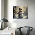 thumbnail image 3 of Nawypu Christmas Wall Art Christmas Snowman Poster on Canvas Print Winter Wall Art Painting Snowscape Decorative Art Nature Wall Art for Decorating Bedrooms and Living Rooms, 3 of 4