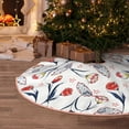 thumbnail image 5 of Rateoe Tulips Flowers Pattern Christmas Tree Skirt with Ties , Christmas Tree Decorations, Farmhouse Christmas Decor Xmas Holiday Decorations-30", 5 of 6