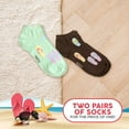 thumbnail image 2 of Foozys Womens Low Cut No Show Socks Summer Flip Flops Funny Novelty Sock 2 pairs, 2 of 5