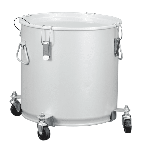 Fryer Grease Bucket,8 Gal Oil Filter Pot,Steel Oil Disposal Caddy,Fryer Oil Bucket with Lid,Filter Bag,Lock Clips