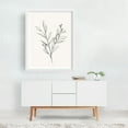 thumbnail image 2 of Abstract Flower Line Drawing - Line Drawing Line Art Botanical Minimalist Black and White Floral Nature Abstract White Framed Wall Art Print 12 x 16 inches, 2 of 3