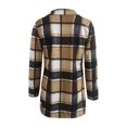 thumbnail image 5 of JGNGSHN Women Plaid Shacket Jacket Trendy Fall Casual Button Flannel Tartan Trench Coat Winter Clothing with Pockets, 5 of 6