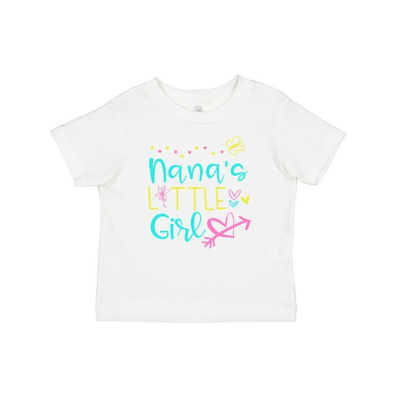 Inktastic Nana's Little Girl with Hearts Flower and Butterfly Girls Baby T-Shirt