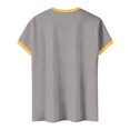 thumbnail image 4 of Women's Football Graphic T-Shirt, Women's Fashion V-Neck Short Sleeve T-Shirt with Letter Print for Casual Wear for Soccer Tournament 2026 Gray Size: 2XL, 4 of 5