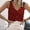 Dark Red, variant on Women's Sequin Sleeveless V-Neck Top, Sparkle Embellished Casual Blouse for Party & Daily Wear Silver，S