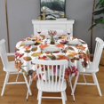 thumbnail image 2 of Its Fall Yall Leaves Pattern Round Tablecloth 60" X 60",Wrinkle Wipeable Table Cloth for Kitchen Dining Room Picnic Patio Party, 2 of 6