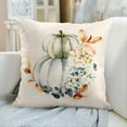 thumbnail image 4 of Throw Pillow Covers 20x20 Inches Home Decor Set of 4 Pillow Cases Decorative for Bed Sofa Cushion Couch Outdoor Watercolor Pumpkins Pillowcases, 4 of 6