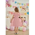 thumbnail image 3 of Arshiner Little Girl Dresses Contrast Mesh Ruffle Sleeve Birthday Holiday Princess Toddler Tulle Dress, 3 of 6