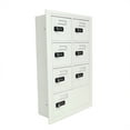 thumbnail image 1 of FixtureDisplays® 15.8 X 5 X 24.6" Recess Wall Mount Cell Phone Storage Locker, 7 Doors, Resettable Combination Locks 19045-07ARC, 1 of 5