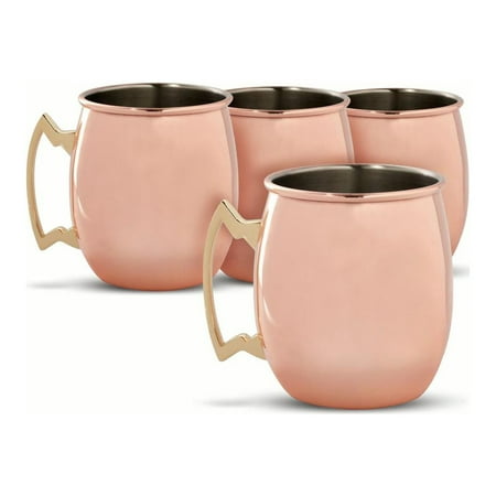 Cambridge Silversmiths Set of 4 20 fl oz Copper Moscow Mule Mugs