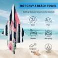 thumbnail image 4 of GZHJMY Beach Towel for Women Girls, Black and White Striped Flower Bath Towel, Oversized Lightweight Sport Towel, 31x51 Inch, 4 of 7