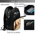 thumbnail image 4 of Vsdgher Vintage Baseball Print Travel Laptop Backpack, Laptops Backpack with USB Charging Port, Water Resistant Computer Bag Gift for Men & Women, 4 of 7