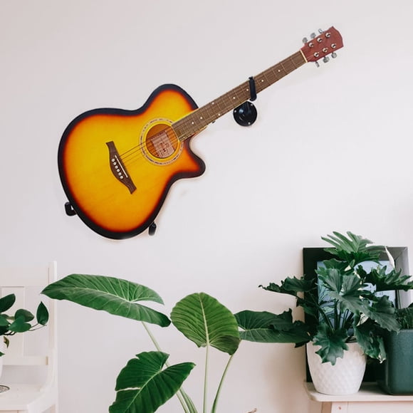 HAMPPLIES 2Pack Guitar Wall Hanger Iron Horizontal Wall Mount for Musicians